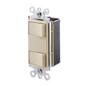 1754-ILI Decora Dual Combination Switch, 15/20 A, 120 V AC, 1 Poles