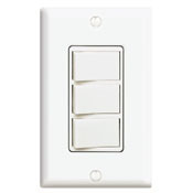 1755-W Decora 3-Way Non-Grounding Combination Switch With Screw Terminals, Push-In Wiring, 15/20 A, 120 V AC, 1 Poles