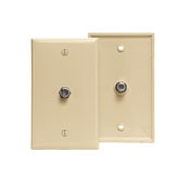 80781-I Fire Retardant Video Wall Jack, 1 Gangs, 4.53 in L x 2-3/4 in W, Plastic, Wall Mount