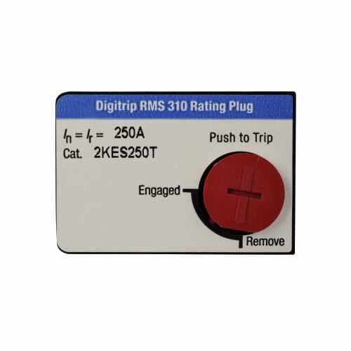 2KES150T Digitrip 310 Electronic Fixed Interchangeable Trip Breaker Rating Plug, 250 A, 150 A Plug Current, K Frame