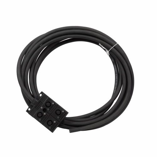 CBDR4P05 Global Plus 4-Port Micro-Style Molded Cable Multi-Connector Block, 10 to 30 V DC, 12 A