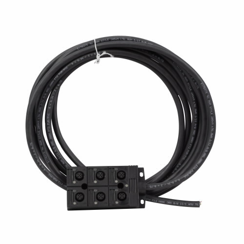 CBDR6P05 Global Plus 6-Position Micro-Style Molded Cable Multi-Connector Block, 30 V DC, 12 A