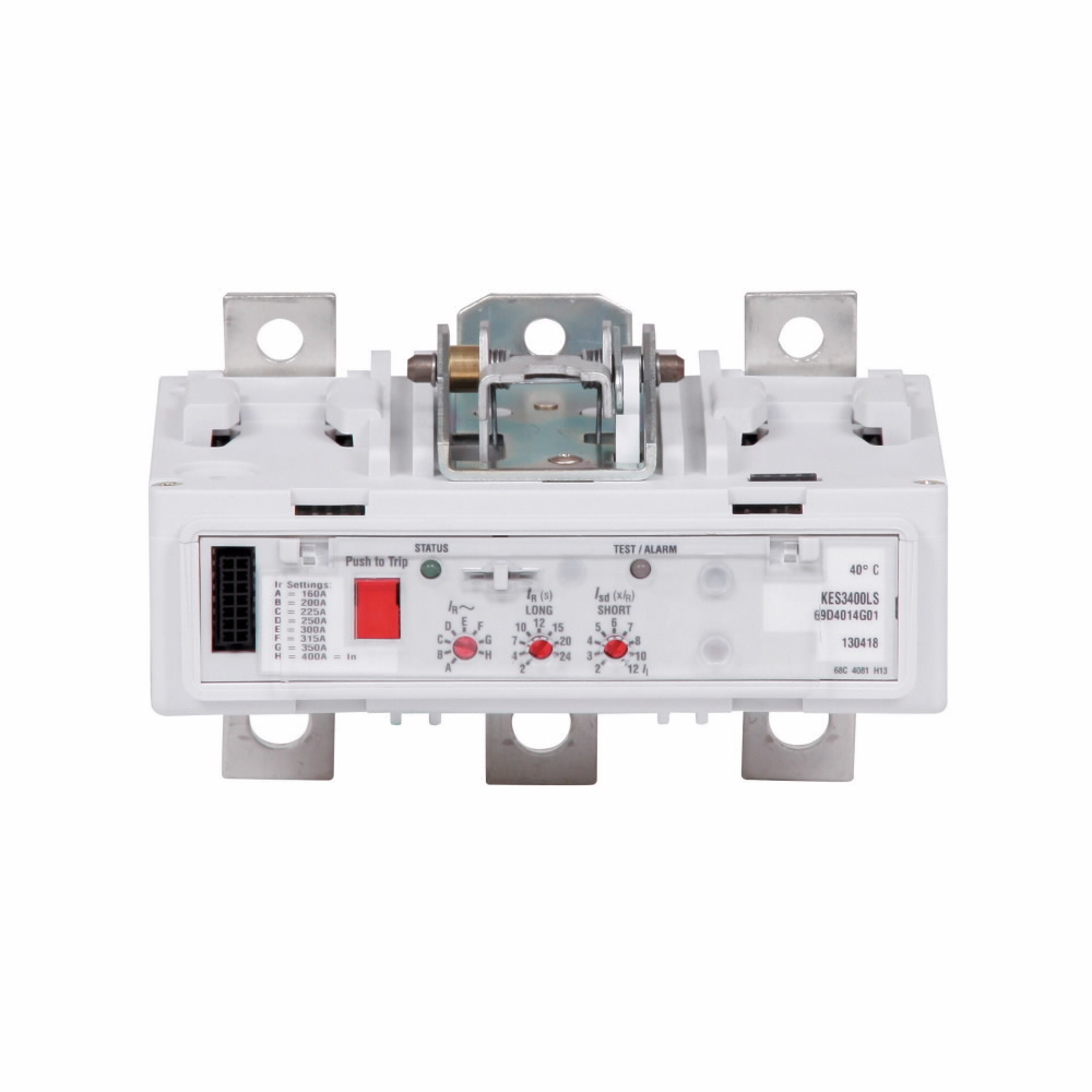 KES3400LS Type LS Adjustable KES Digitrip 310 Electronic Breaker Trip Unit, 3 Poles, 400 A, KD/DK/KDB/HKD/HKDB/KDC/CKD/CHKD/KW/HKW/KWC Frame, For Use With C Series Molded Case Circuit Breaker