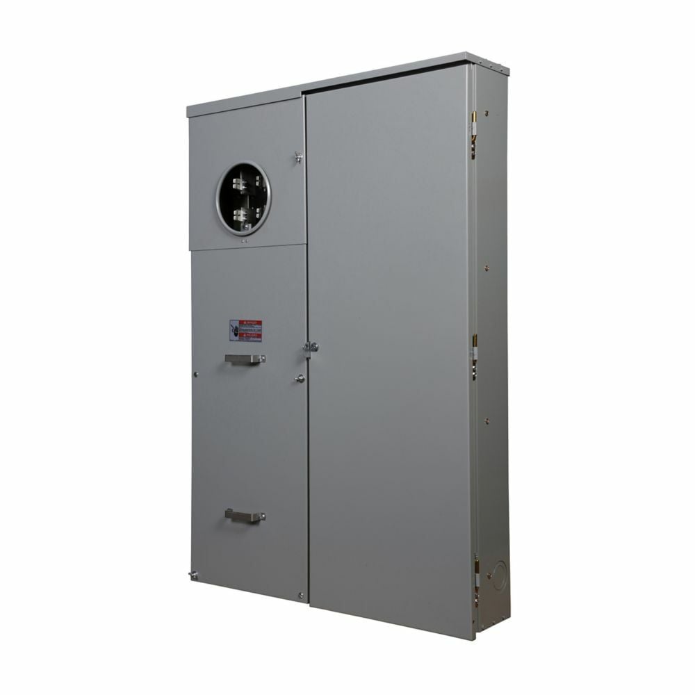 HP402442 1-Phase 42-Circuit 24-Space Underground Feed House Panel, For Use With DK2400 Main Circuit Breaker and Type BR Meter Breaker, 400 A at 120/240 V AC, 10/22 kA Interrupt Rating, NEMA 3R Enclosure, Surface Mount