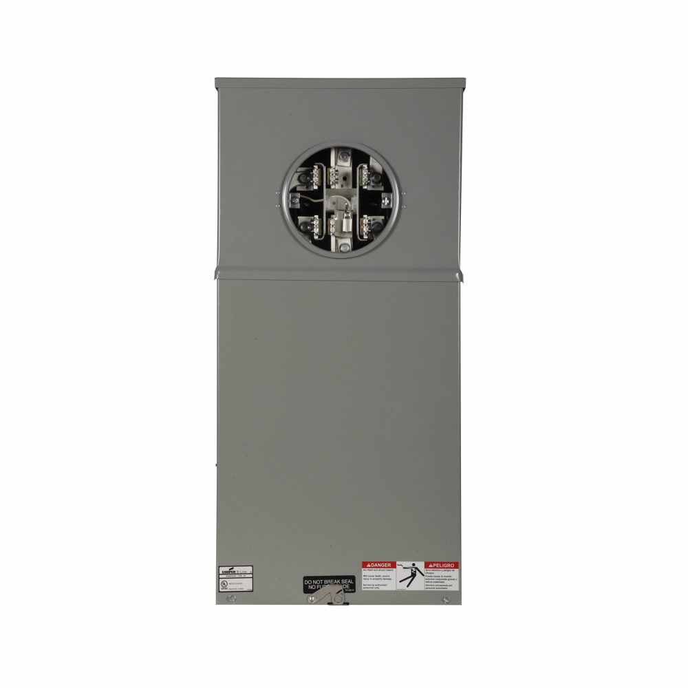 CH127TB Meter Socket, Individual Safety Socket, 200 Amp, OH, UG, 7 Jaw, 3 Phase, #6-250 kcmil 4 Wire, Ringed, 600V, #6 AWG-250 kcmil