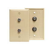 80782-I Standard Size Video Wallplate, 1 Gang, 2-3/4 in W, Plastic, Wall Mount