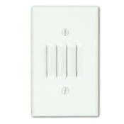 88079 Standard Size Traditional Wall Plate, 1 Gangs, 4-1/2 in W x 2-3/4 in H, Thermoset, White