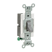 CS115-2GY Grounding Toggle Switch, 120/277 V AC, 15 A, 1/2, 2 hp Power Rating