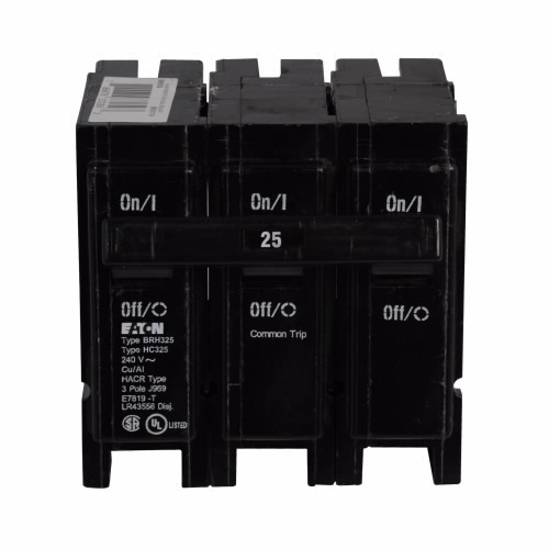 BRH325 Miniature Circuit Breaker, 25 Amp, 3 Pole, 240V