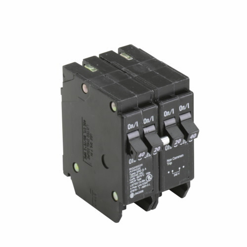 BQ240220 Quadplex Type BQ CTL Thermal Magnetic Circuit Breaker, 120/240 V AC, 20/40 A, 10 kA Interrupt, 4 Poles
