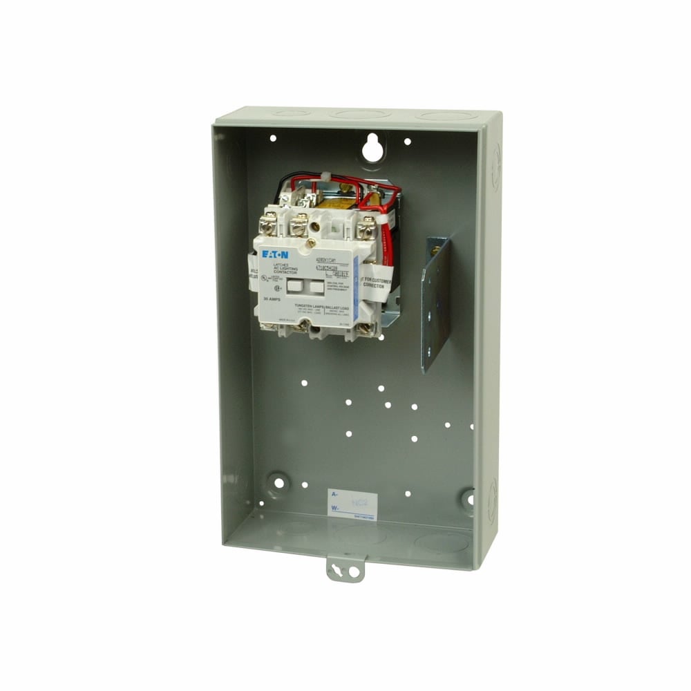 ECC04C1A2A-S3 C30CN Non-Combination Magnetically Latched Mechanically Held Lighting Contactor, 110/120 V AC V Coil, 30 A, 2 Poles