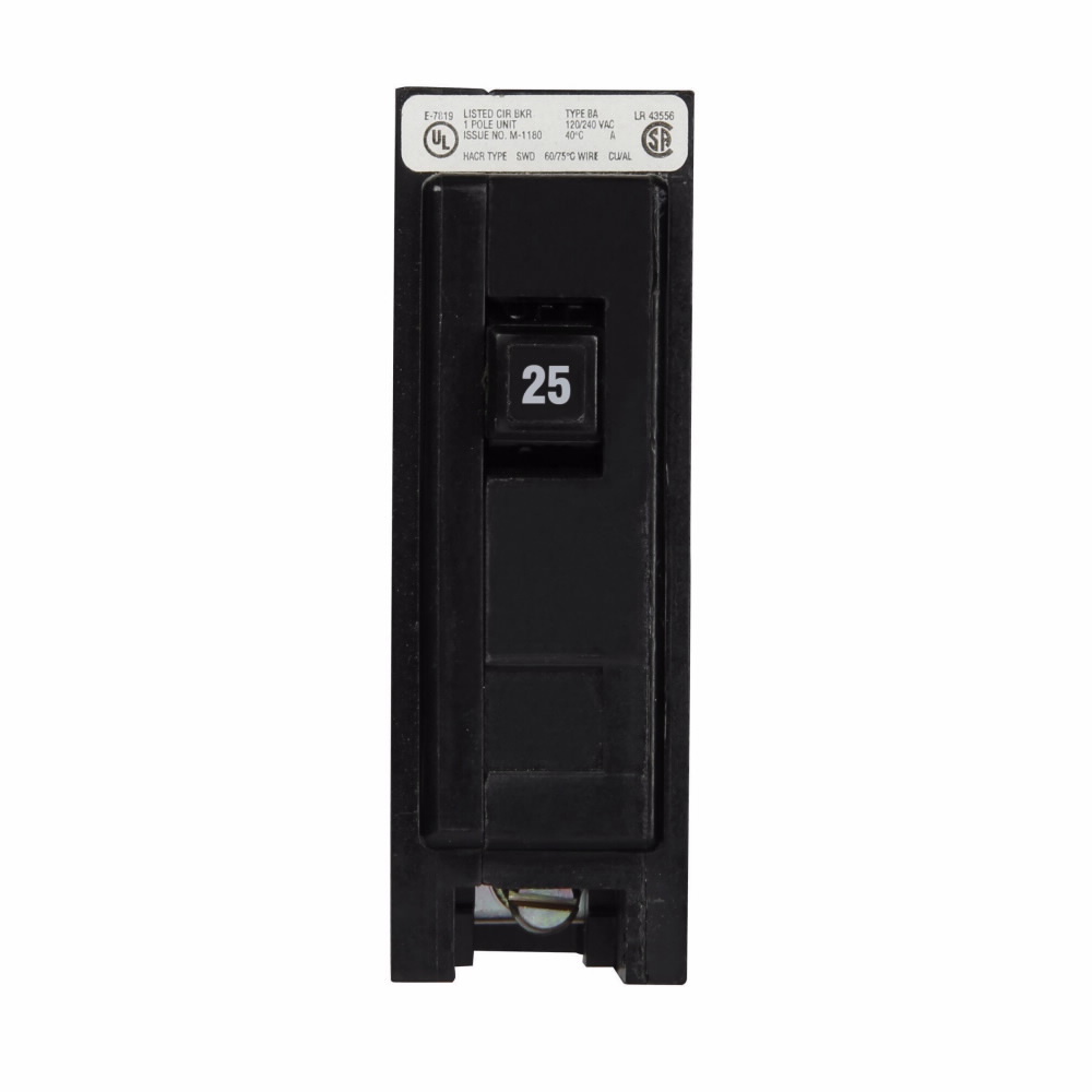 BAB1025 Miniature Circuit Breaker, 25 Amp, 1 Pole, 120/240V