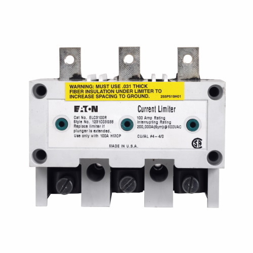 EL3150R 3-Pole Current Limiter, 150 A, For Use With MCP431550R and MCP431800R Molded Case Circuit Breaker