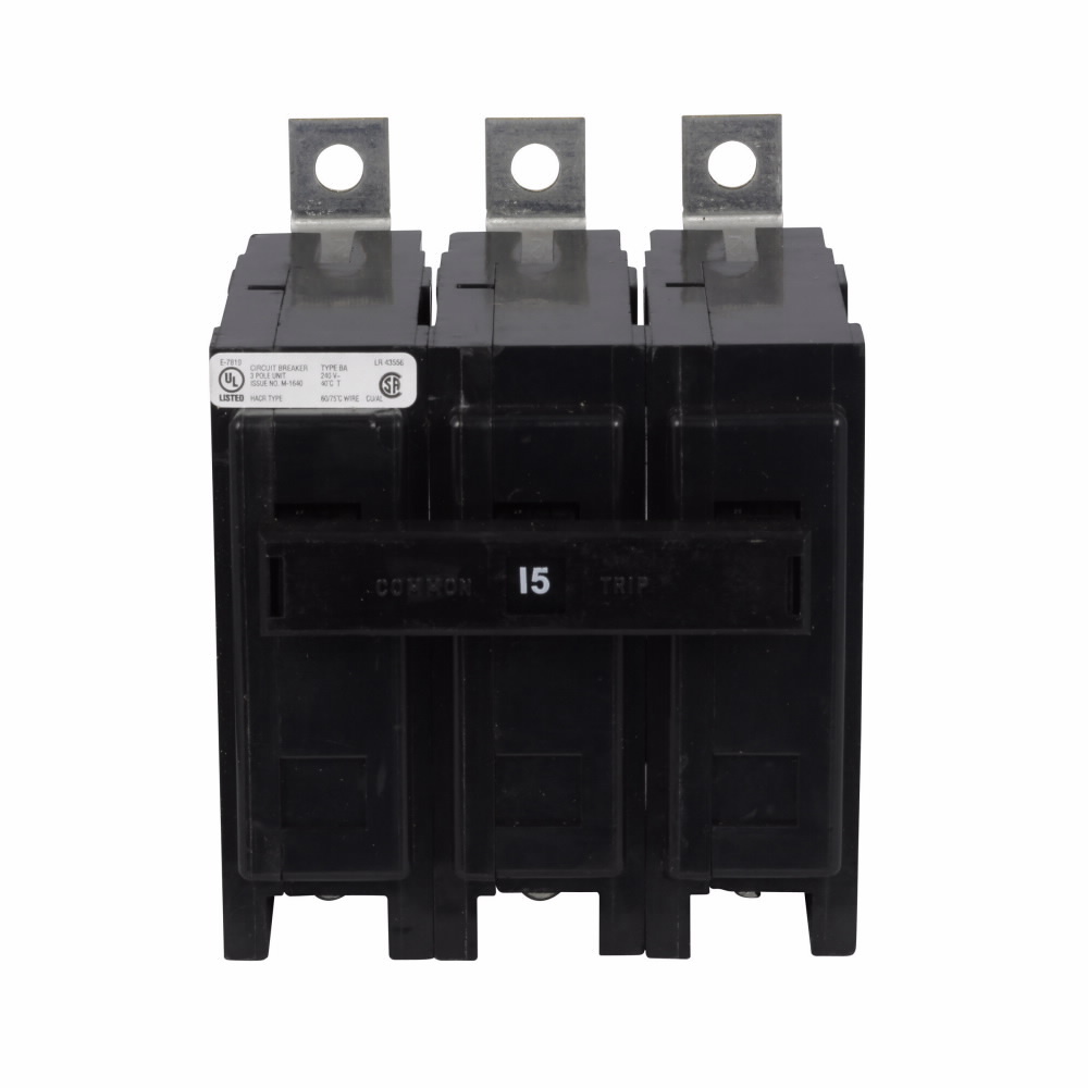 BAB3015H Miniature Circuit Breaker, 15 Amp, 3 Pole, 240V