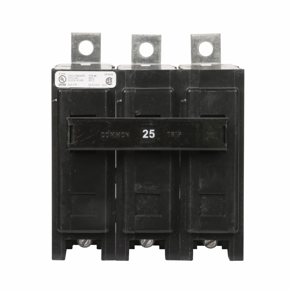 BAB3025H Miniature Circuit Breaker, 25 Amp, 3 Pole, 240V