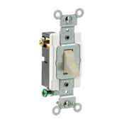 CS315-2I 3-Way Grounding AC Quiet Toggle Switch, 120/277 V AC, 15 A, 1/2, 2 hp Power Rating