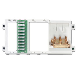 47606-BTV Basic Full Size Pre-Configured Cabling Telephone/Video Panel, 13.3 in H x 6.13 in W