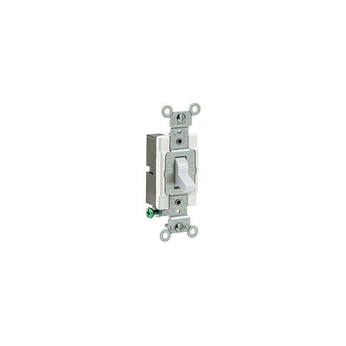 CS120-2W Toggle Switch, 20 Amp, 120/277V, White