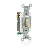 CS320-2I 3-Way Grounding AC Quiet Toggle Switch, 120/277 V AC, 20 A, 800 W, 1000 VA Power Rating