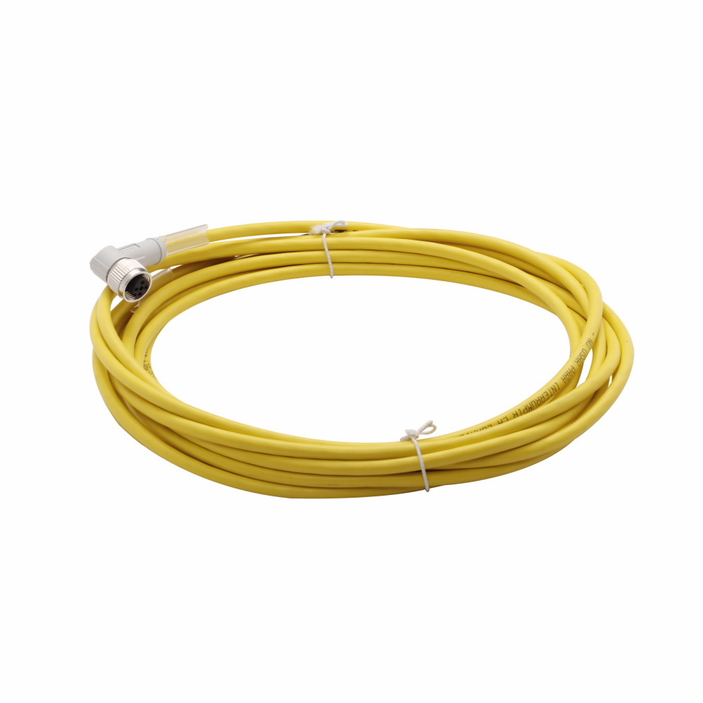 CSDR4A4CY2205 Global Plus 4-Wire Single End Photoelectric Sensor Cable Connector, 4-Pin Micro-Style Female Connector, 16.4 ft L Cable, 4 Poles