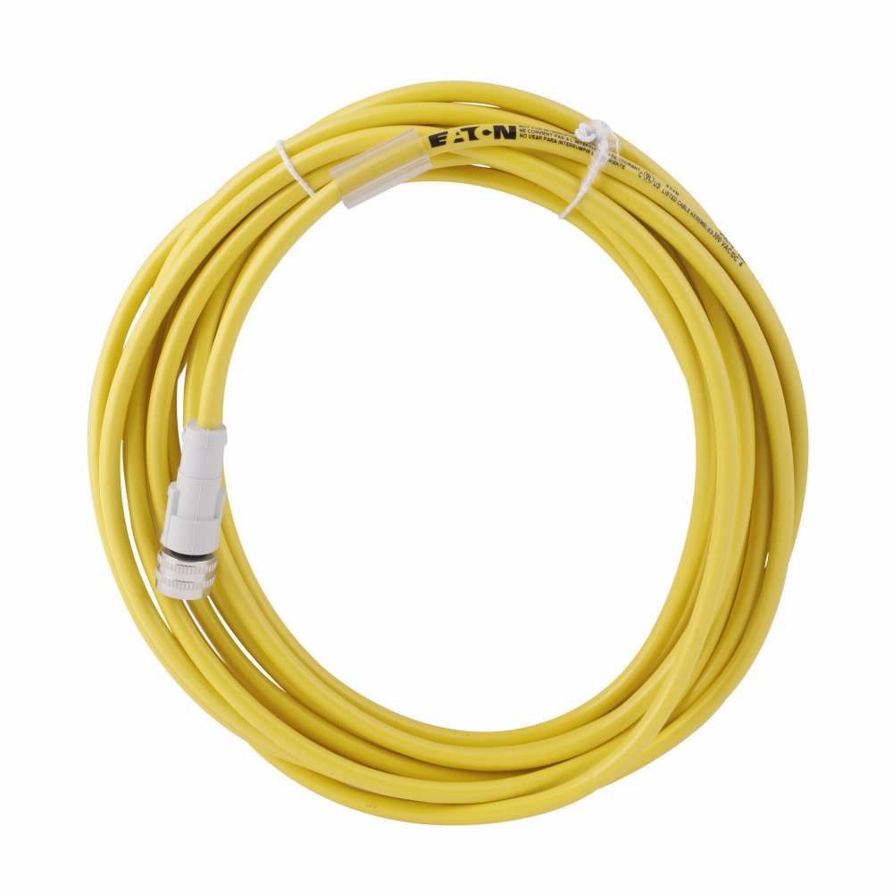 CSAS3F3CY2205 Global Plus 3-Wire Single End Photoelectric Sensor Cable Connector, 12 mm 3-Pin Micro-Style Female Connector, 16.4 ft L Cable, 3 Poles
