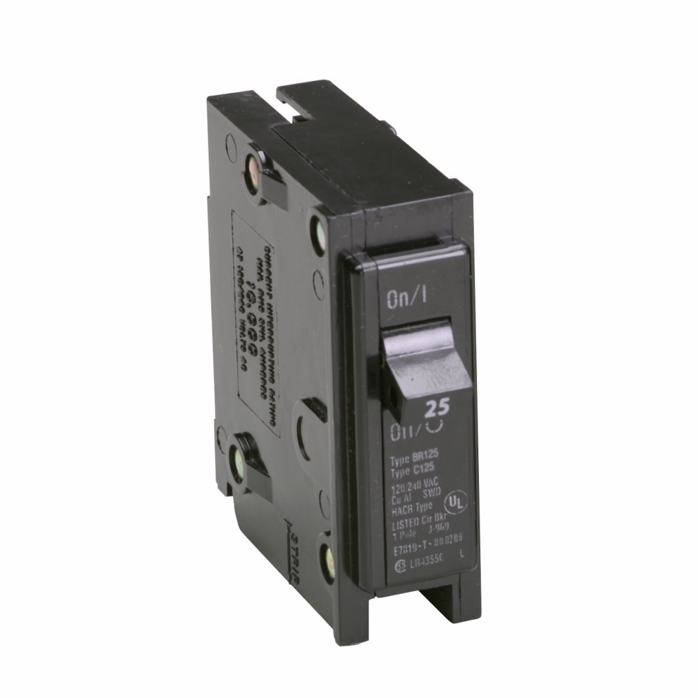 BR125 Miniature Circuit Breaker, 25 Amp, 1 Pole, 120/240V