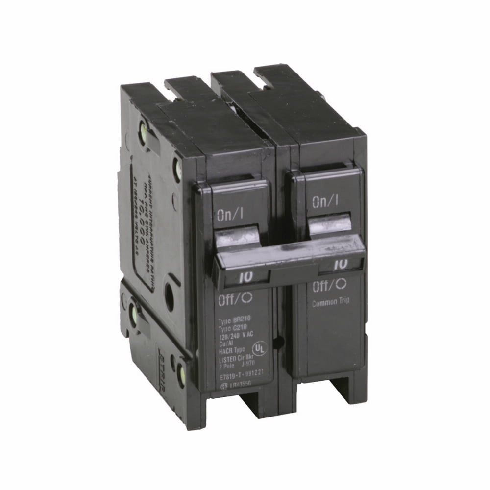 BR210 Type BR Circuit Breaker, 120/240 V AC, 10 A, 10 kA Interrupt, 2 Poles