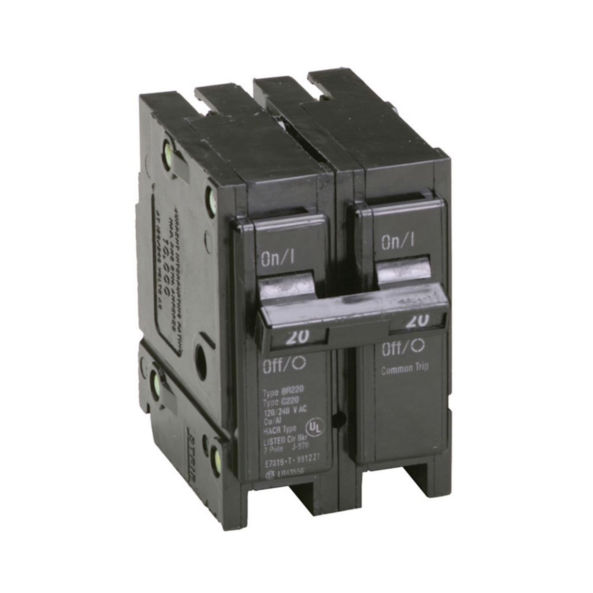 BR220, Circuit Breaker, 20 Amp, 2 Pole, 120/240V