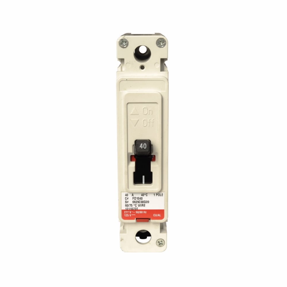 FD1045 C Series Type FD Molded Case Circuit Breaker, 347 V AC/125 V DC, 45 A, 18/35 kA Interrupt, 1 Pole, Thermal Magnetic Trip