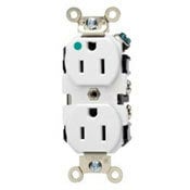 8200 Extra Heavy Duty Duplex Receptacle, 125 V AC, 15 A, 2 Poles, 3 Wires, Brown