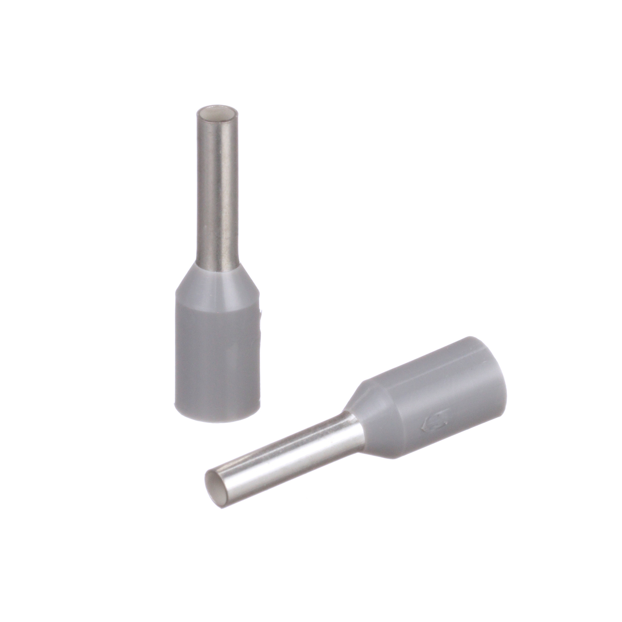 FSD76-6-D Pan-Term Type FSD DIN End Sleeve Single Insulated Wire Ferrule, 18 AWG Stranded Conductor, 0.47 in L, Copper, Gray