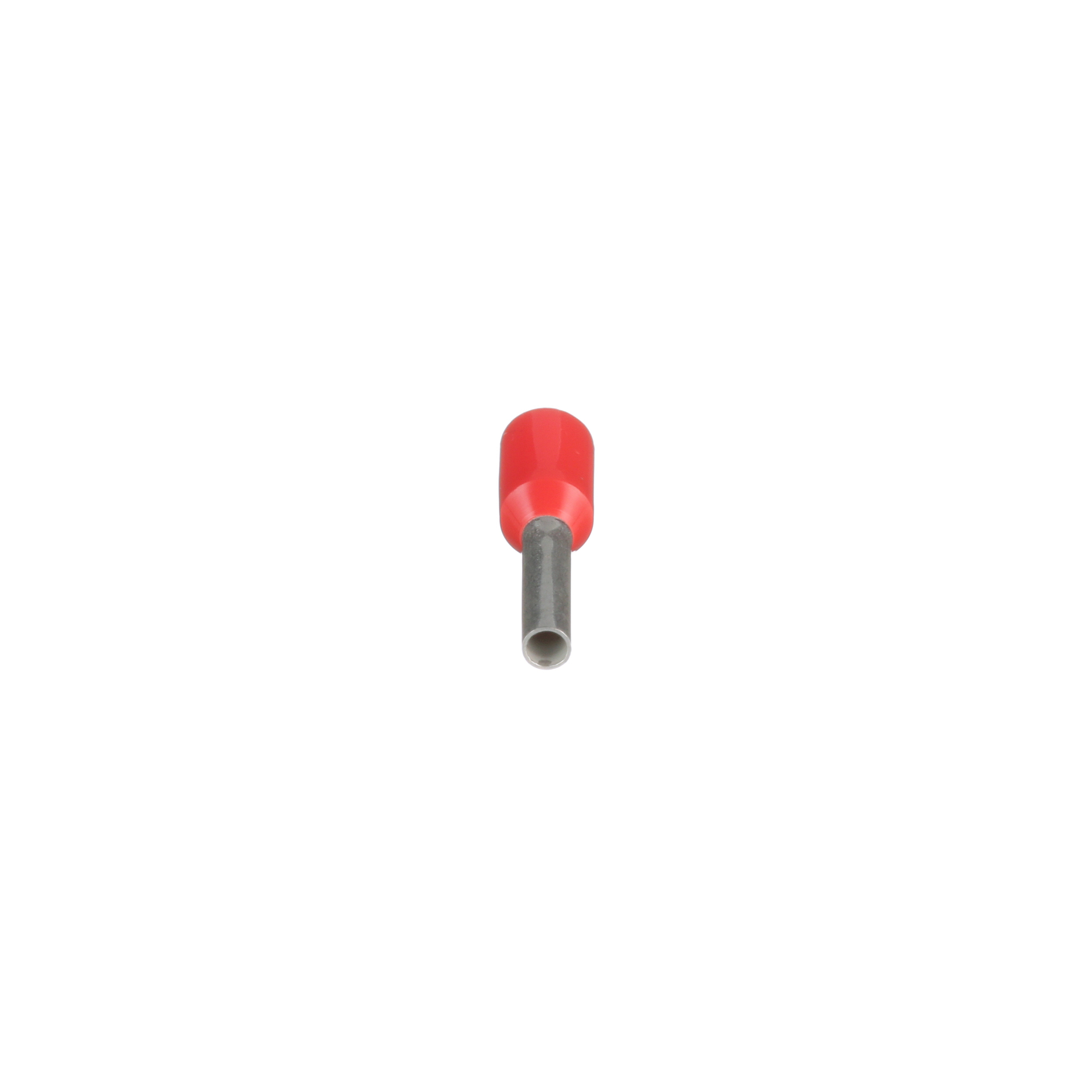 FSD77-10-D Pan-Term Type FSD Single Insulated Wire Ferrule, 1 sq-mm Stranded Conductor, 0.65 in L, Copper, Red
