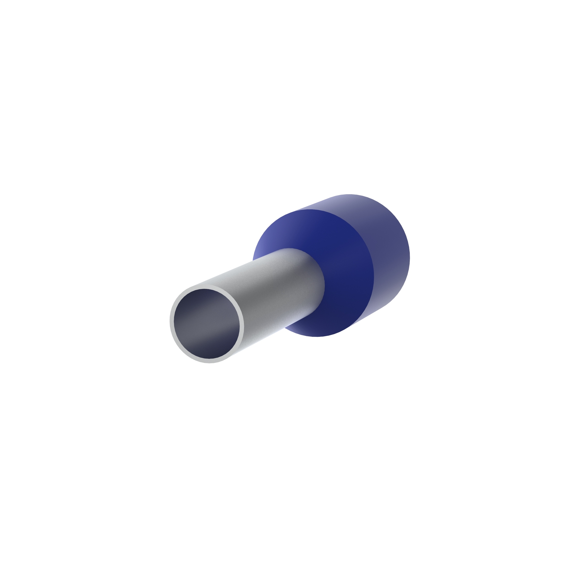 FSD80-8-D Pan-Term Type FSD Single Insulated Wire Ferrule, 14 AWG Stranded Conductor, 0.59 in L, Copper, Blue