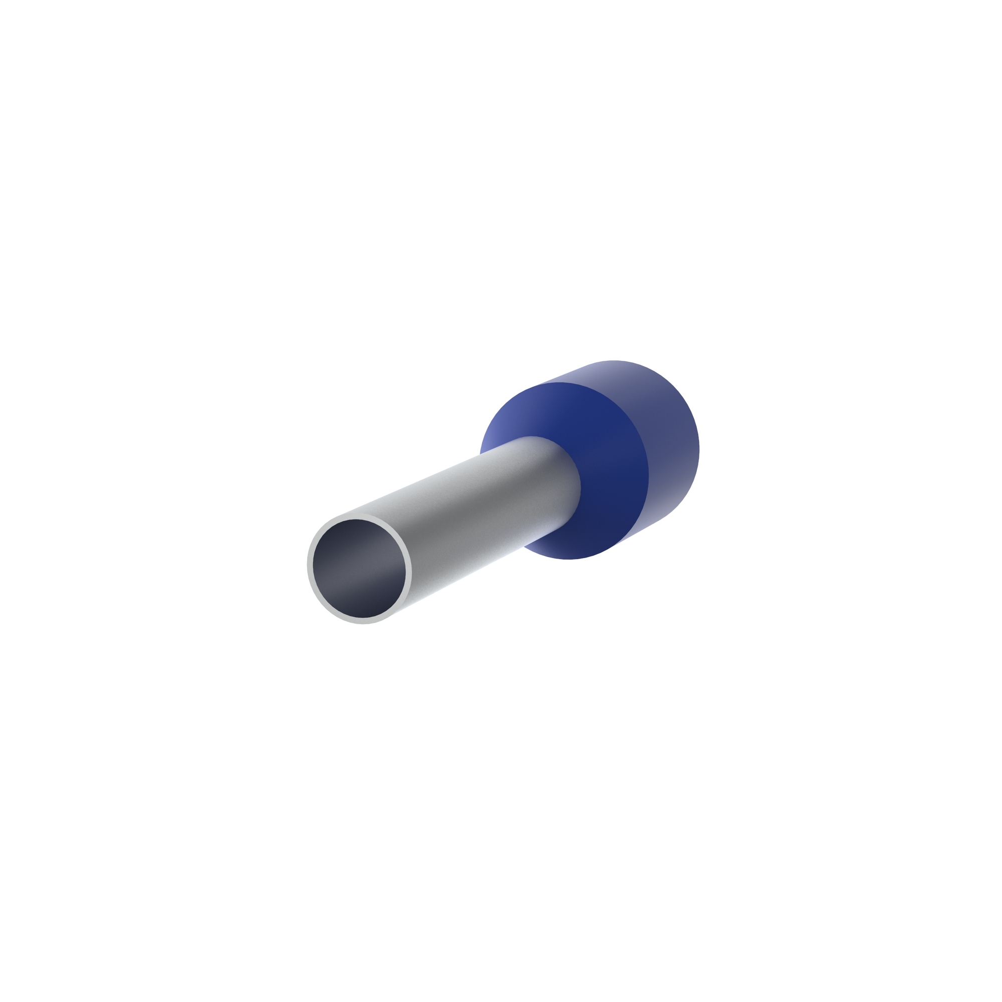FSD80-12-D Pan-Term Type FSD Single Insulated Wire Ferrule, 14 AWG Stranded Conductor, 3/4 in L, Copper, Blue