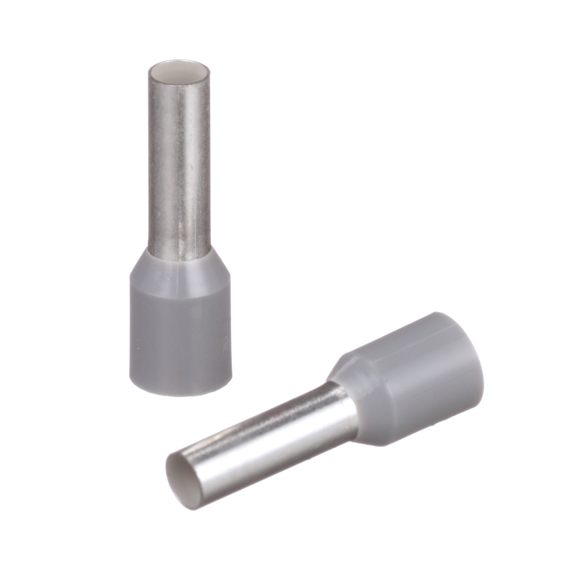 FSD81-10-D Pan-Term Type FSD Single Insulated Wire Ferrule, 12 AWG Stranded Conductor, 0.69 in L, Copper, Gray