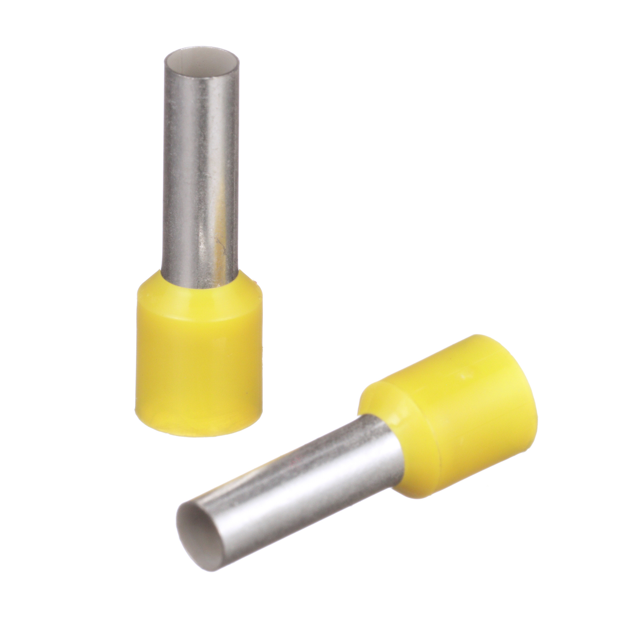 FSD82-12-C Pan-Term Type FSD Single Insulated Wire Ferrule, 10 AWG Stranded Conductor, 0.79 in L, Copper, Yellow