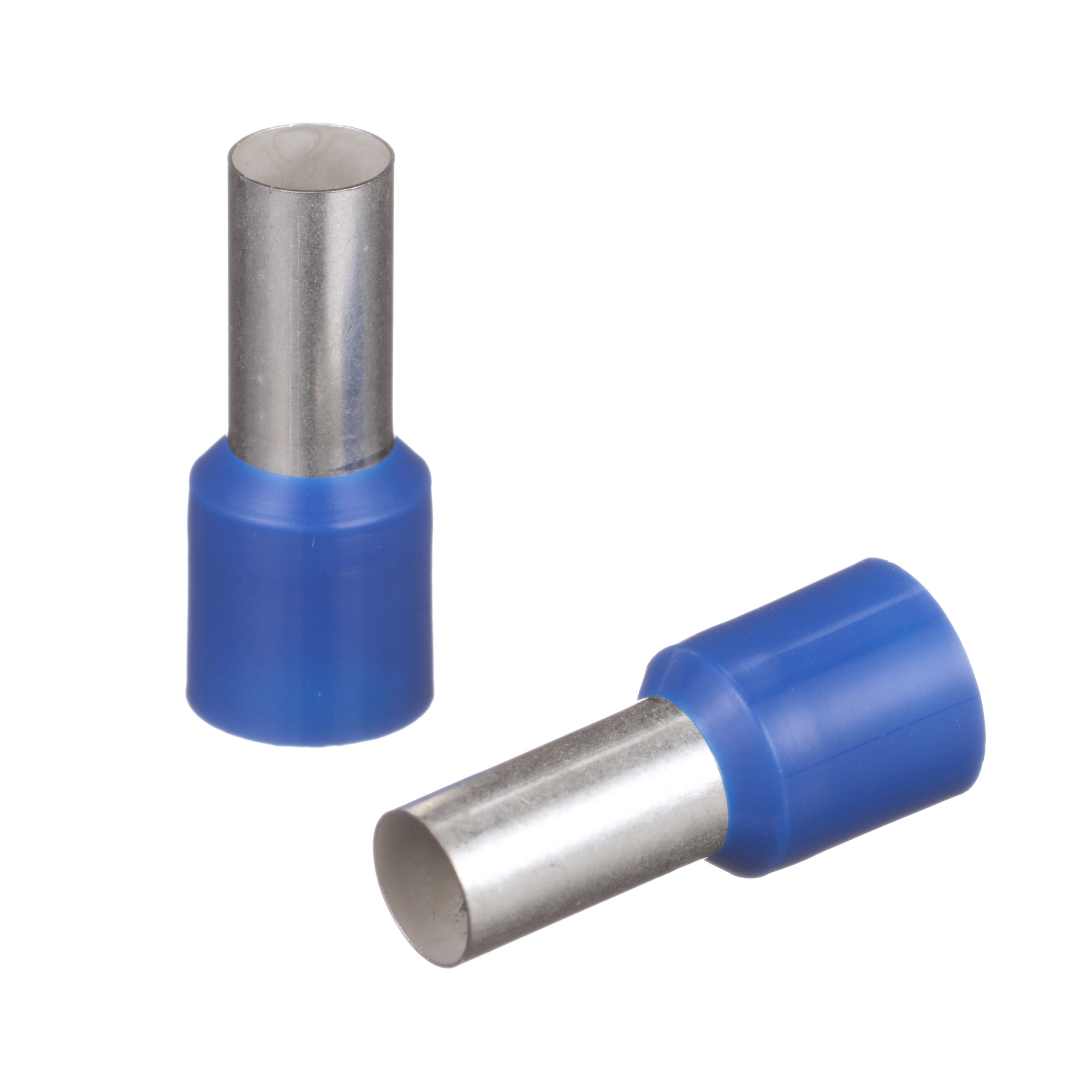 FSD84-12-C Pan-Term Type FSD DIN End Sleeve Single Insulated Wire Ferrule, 6 AWG Stranded Conductor, 0.91 in L, Copper, Blue