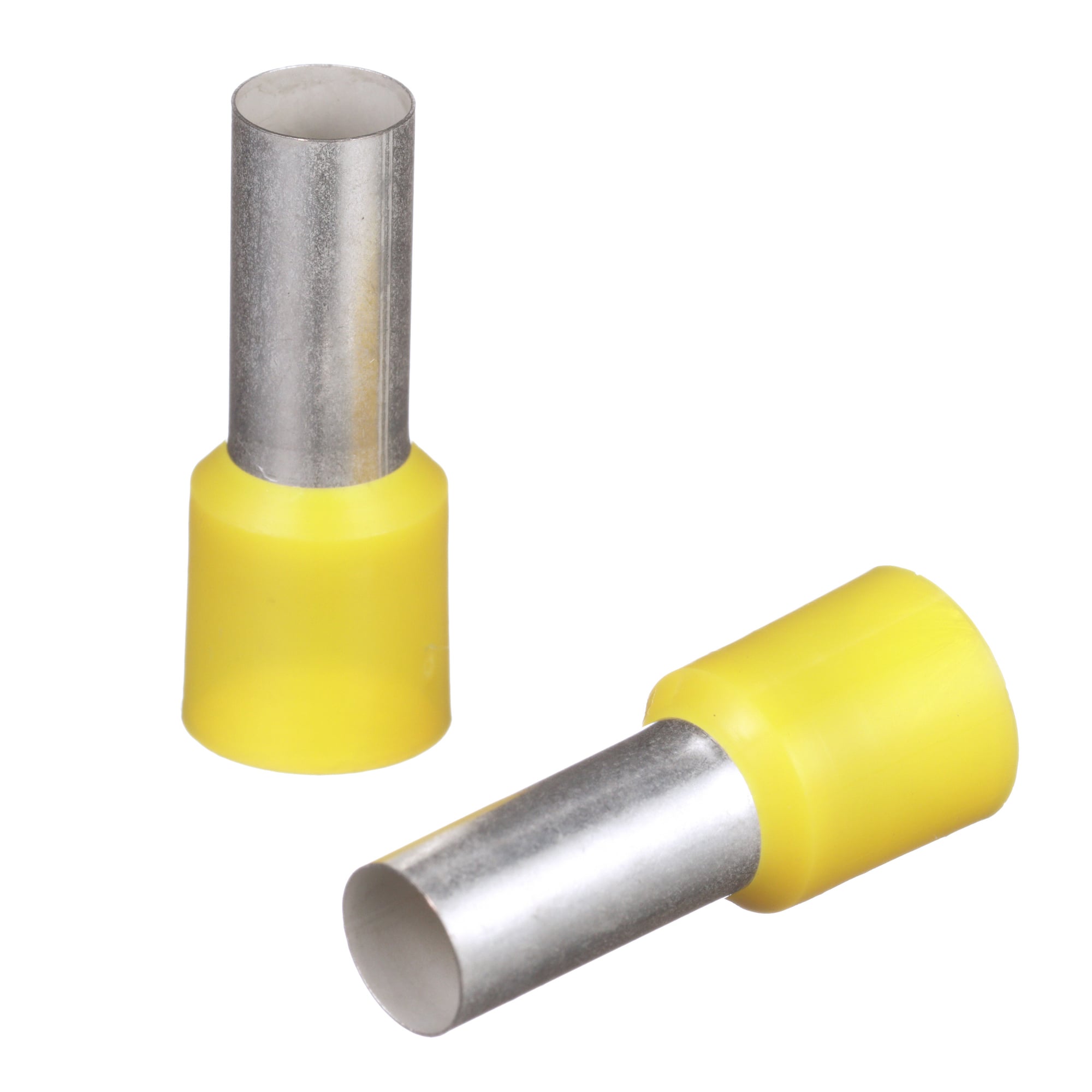 FSD85-16-L Pan-Term Type FSD DIN End Sleeve Single Insulated Wire Ferrule, 4 AWG Stranded Conductor, 1.14 in L, Copper, Yellow