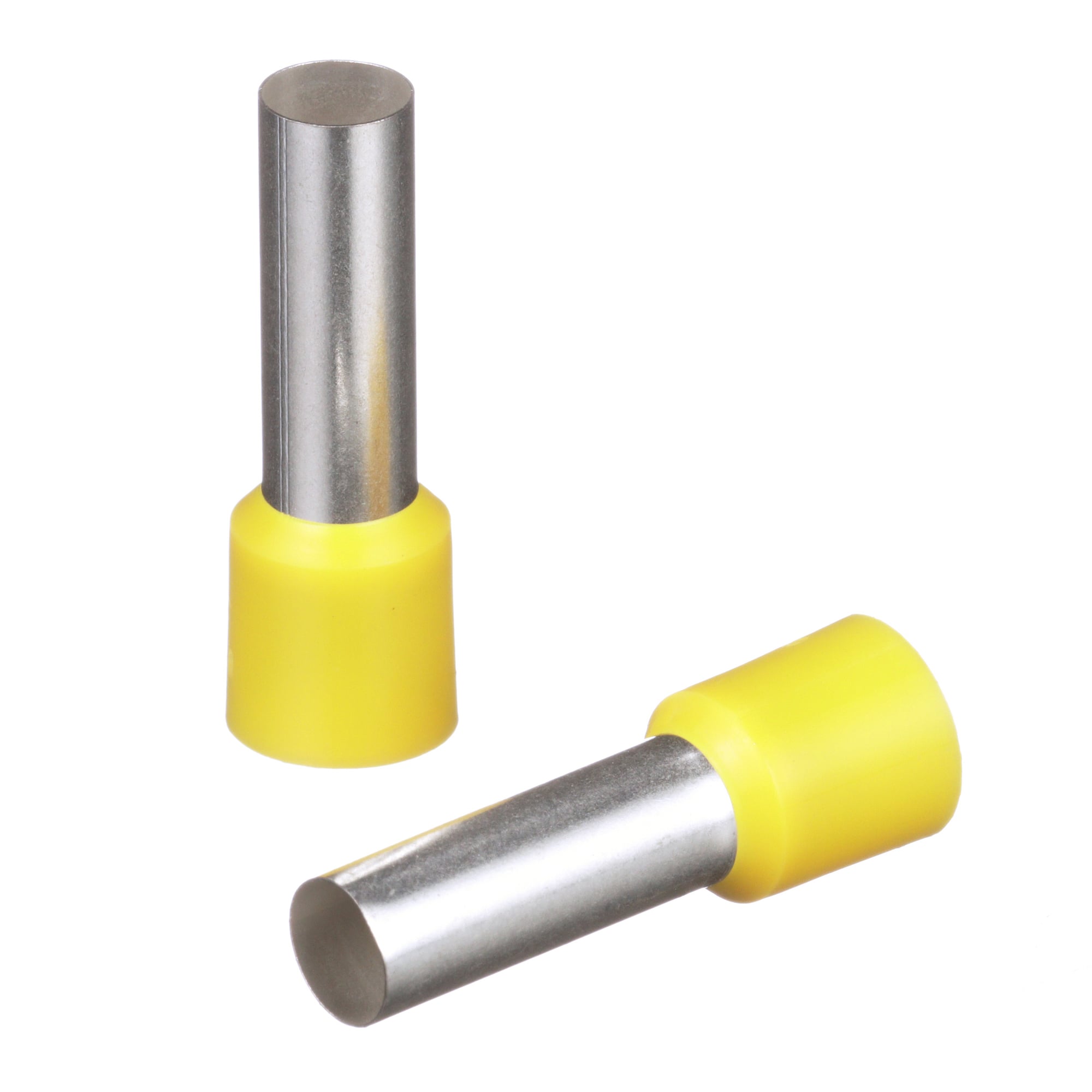 FSD85-22-L Pan-Term Type FSD DIN End Sleeve Single Insulated Wire Ferrule, 4 AWG Stranded Conductor, 1.38 in L, Copper, Yellow