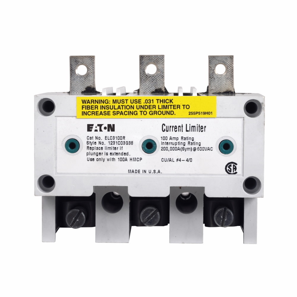 ELC3030R Type ELC Current Limiter Attachment, 30 A, For Use With C Series Molded Case Circuit Breaker, HMCP Motor Circuit Protection, Network Distribution Systems