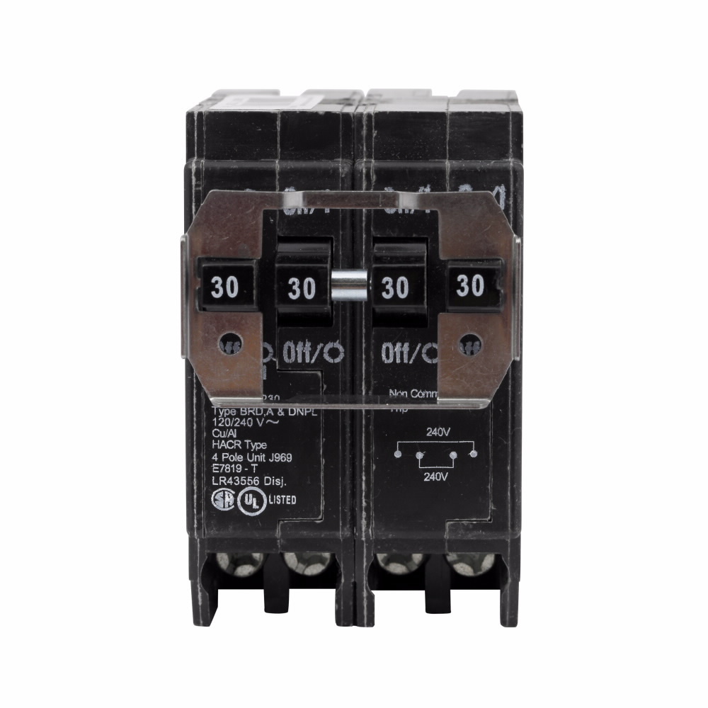 BR430 Type BR Circuit Breaker, 120/240 V AC, 30 A, 10 kA Interrupt, 4 Poles