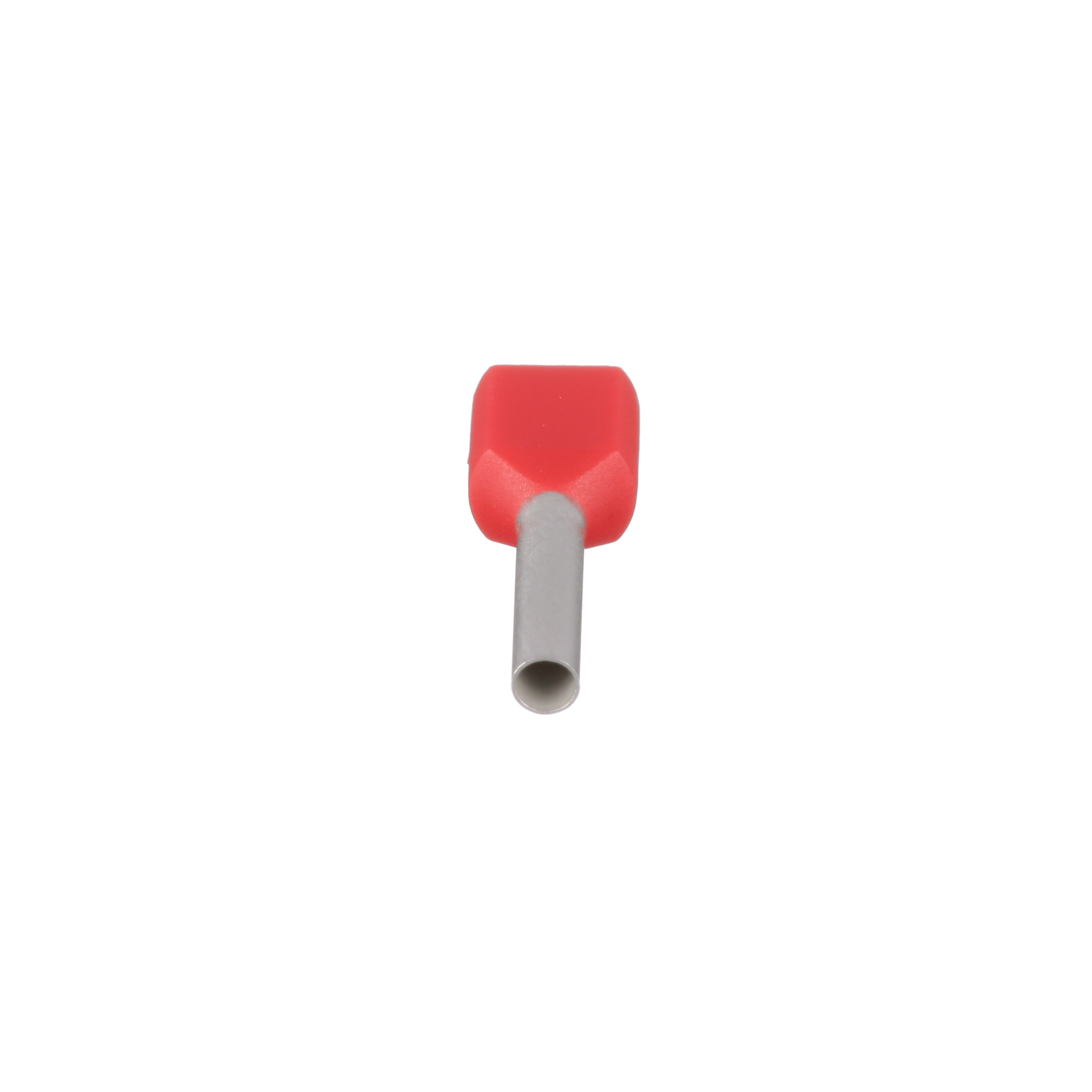 FTD77-10-D Pan-Term Type FTD Twin Insulated Wire Ferrule, 18 AWG Stranded Conductor, 0.67 in L, Copper, Red