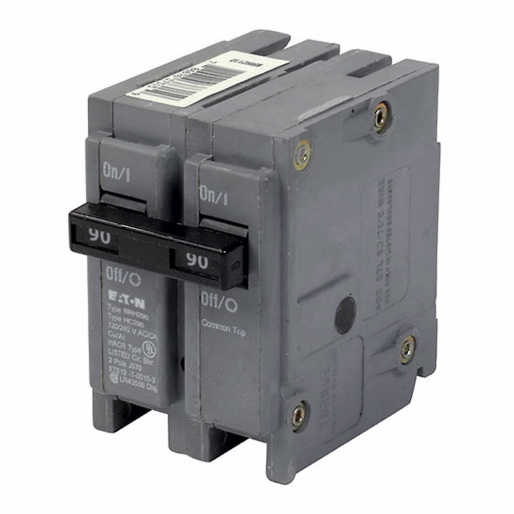 BRH290 Type BR Circuit Breaker, 120/240 V AC, 90 A, 22 kA Interrupt, 2 Poles