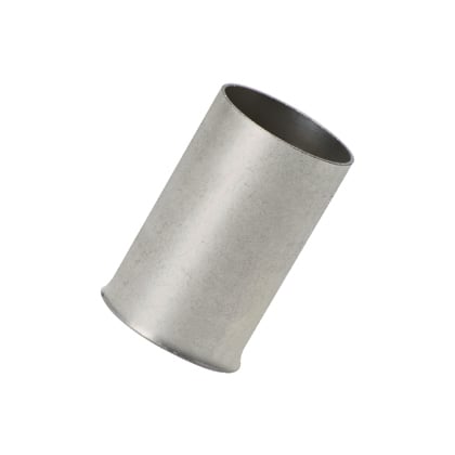 F75-10-M Pan-Term Type F Non-Insulated Standard Ferrule, 20 AWG Stranded Conductor, 10 mm L, Copper, Metallic
