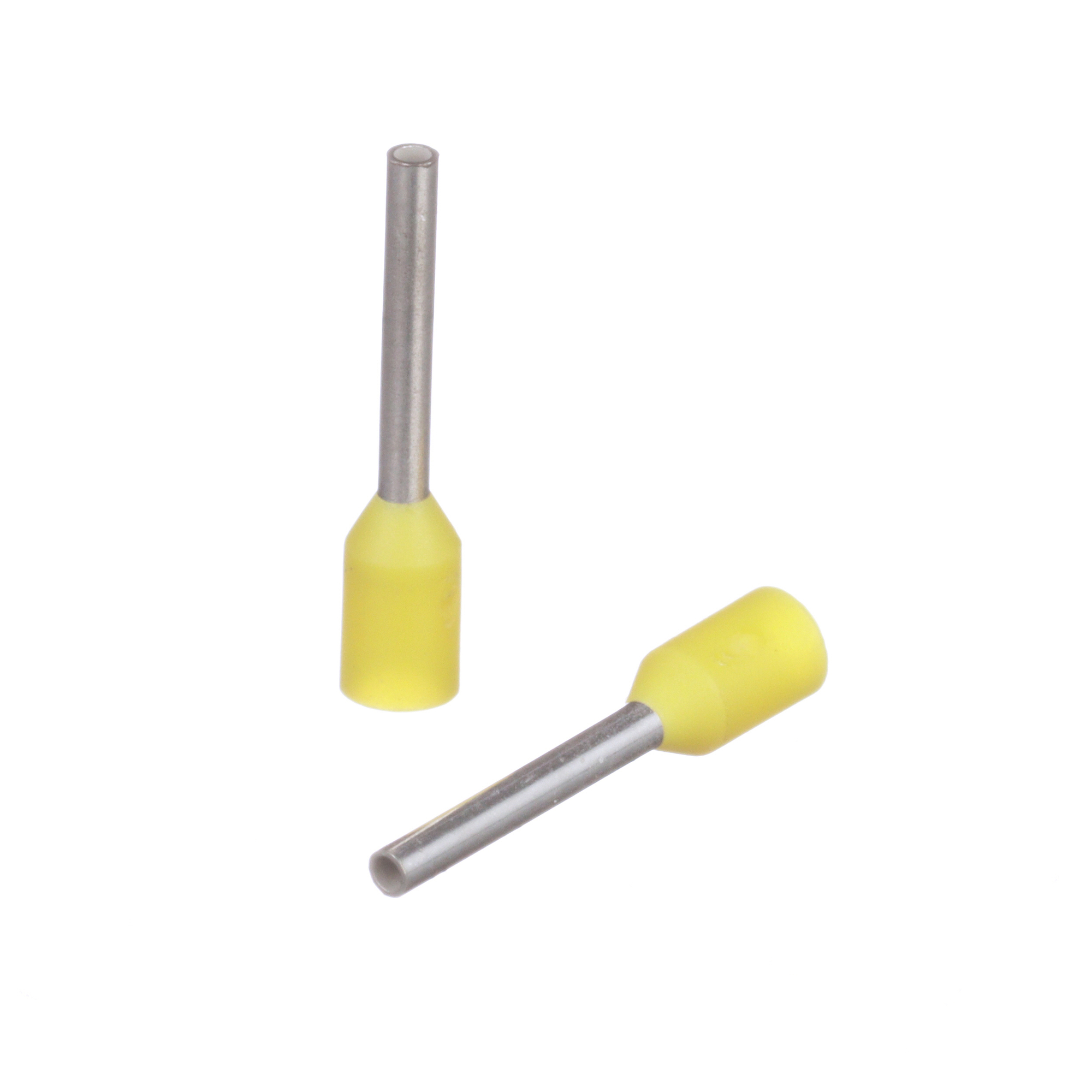 FSD73-8-D Pan-Term Type FSD Single Insulated Wire Ferrule, 24 AWG Stranded Conductor, 0.49 in L, Copper, Yellow