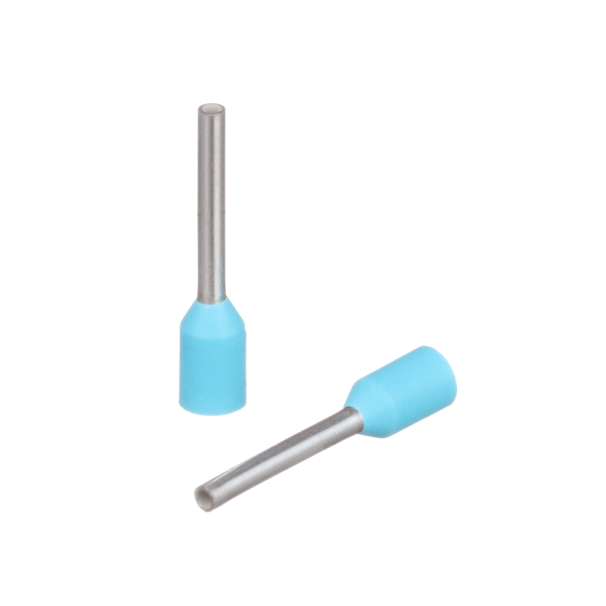 FSD74-8-D Pan-Term Type FSD Single Insulated Wire Ferrule, 22 AWG Stranded Conductor, 0.49 in L, Copper, Turquoise