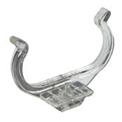 23452-A Lamp Support Clip, Clip Accessory, For Use With Horizontal Mount 2G11 Base Twin Tube Fluorescent Lampholder, 4-Pin Contact, Slide-On Mount, Long Twin Tube Lamp, Polycarbonate, Clear