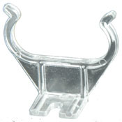 23452-B Lamp Support Clip, For Use With Horizontal Mount 2G11 Base Twin Tube Fluorescent Lampholder, 4-Pin Contact, Screw Mount, Polycarbonate, Clear