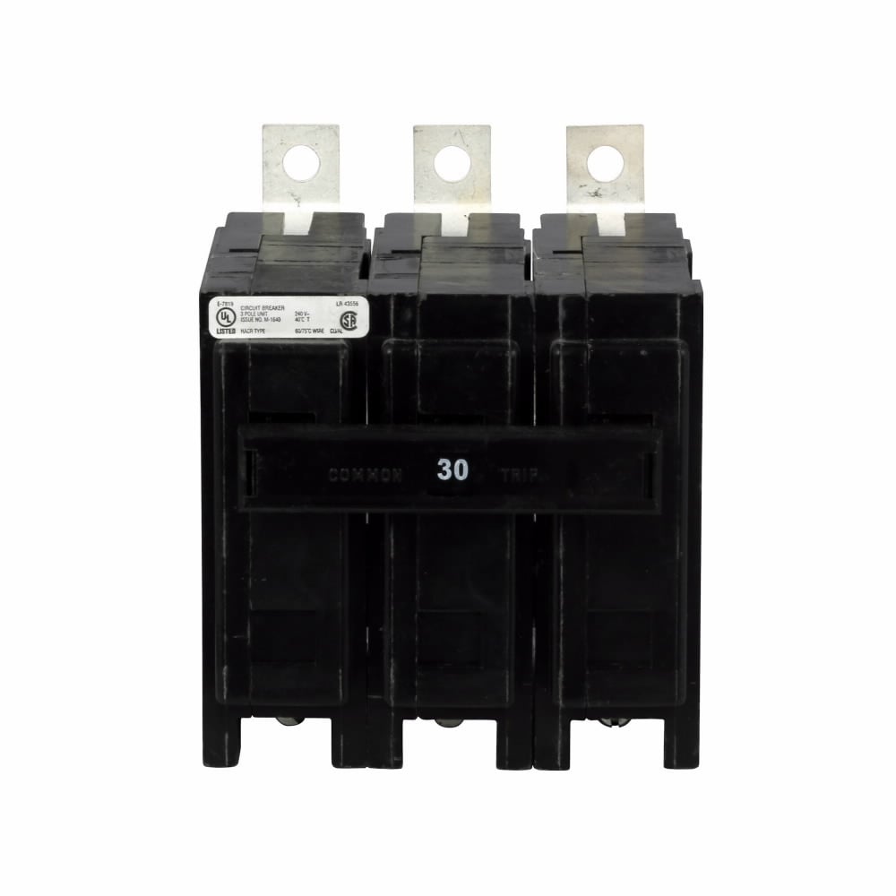 QBHW3030HTM Miniature Circuit Breaker, 30 Amp, 3 Pole, 240V