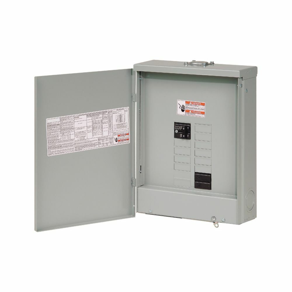 BR1020B100RF 1-Phase Main Circuit Breaker Loadcenter, 120/240 VAC, 100 A, 20 Poles, 10 kA Interrupt